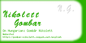 nikolett gombar business card
